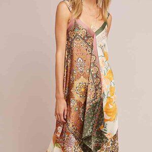 Anthropologie Sebou Scarf-Printed Dress -XSP